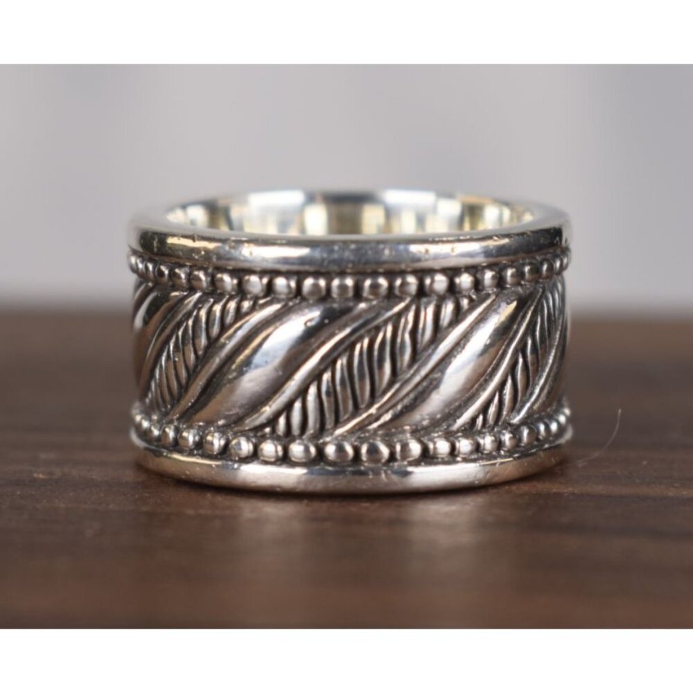 Vintage Brighton 925 Sterling Silver Wide Band Ring
